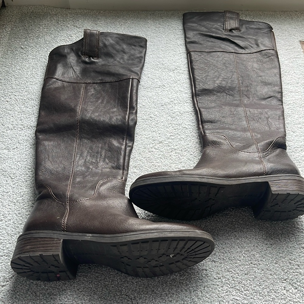 Enzo Angiolini over the brown knee riding boots, Size 5